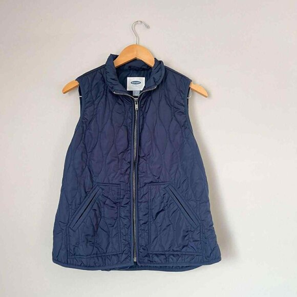 Old Navy Dark Blue Quilted Vest Size Medium - Picture 1 of 4